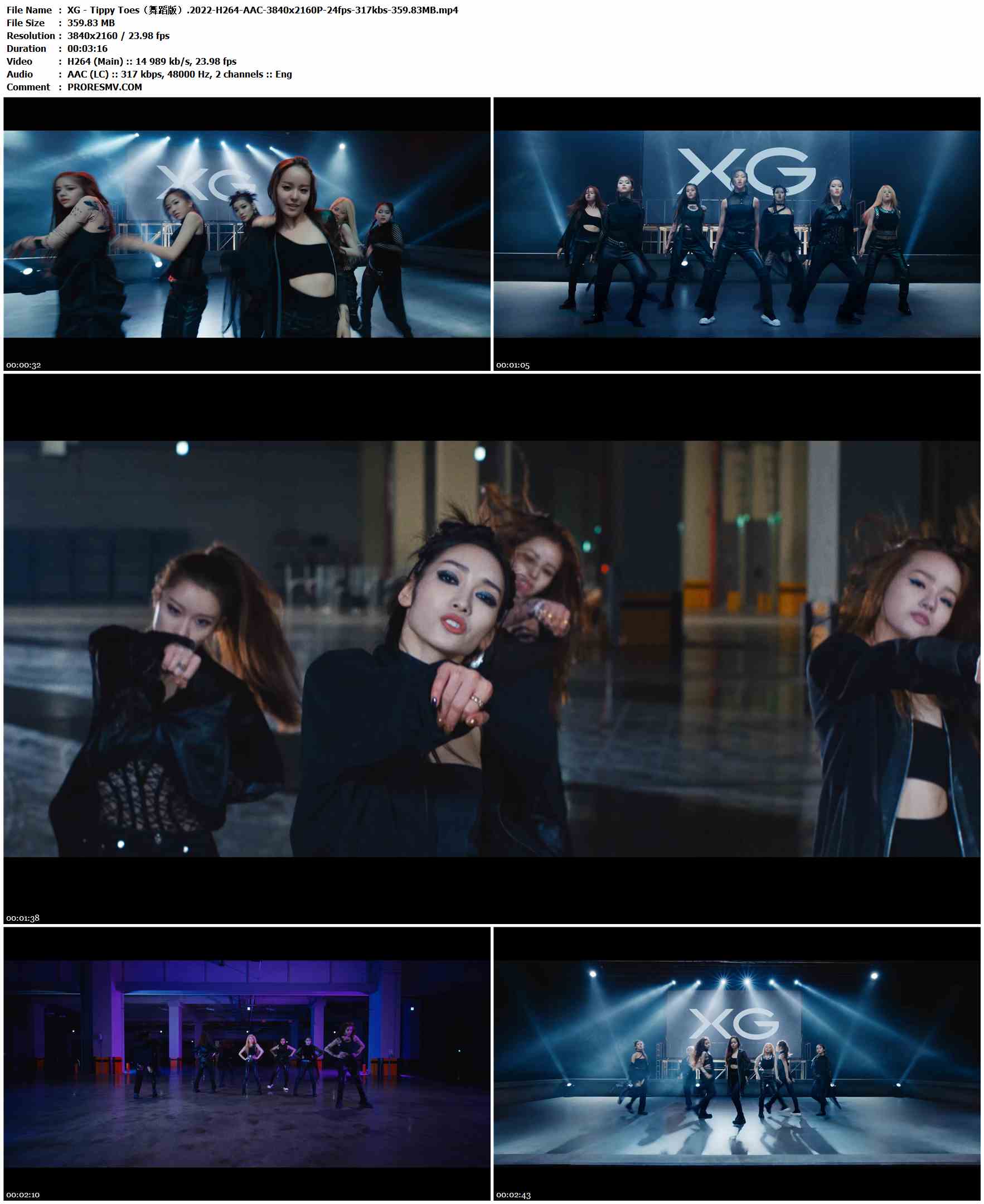 XG - Tippy Toes（舞蹈版）.2022-H264-AAC-3840x2160P-24fps-317kbs-359.83MB官方MV_高清MV